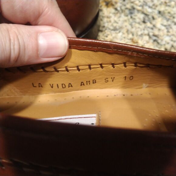 Sandro Moscoloni LA VIDA PER-FLEX Tassel Leather Loafer Shoes Brown Mens 10 EUC main image 10